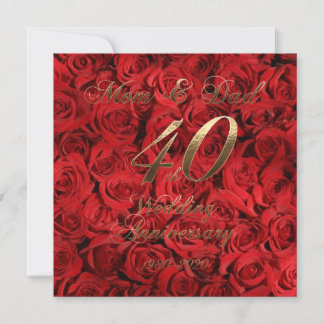 40. Hochzeitstag Eltern 2020 Rote Rosen Save The Date