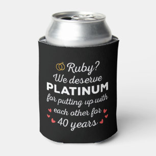 40. Hochzeitstag I - Ruby Funny Couple Dosenkühler