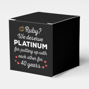 40. Hochzeitstag I - Ruby Funny Couple Geschenkschachtel