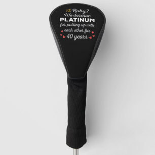 40. Hochzeitstag I - Ruby Funny Couple Golf Headcover