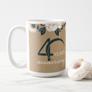 40. Hochzeitstag im Rustikal Kaffeetasse