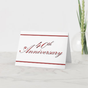 40. Hochzeitstag (Jubiläum) Karte