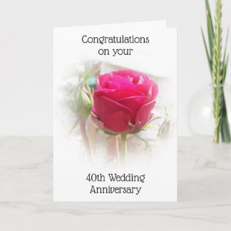 40. Hochzeitstag Karte