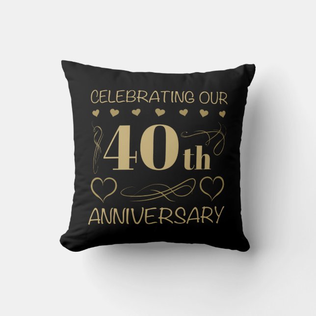 40. Hochzeitstag Kissen (Vorderseite)