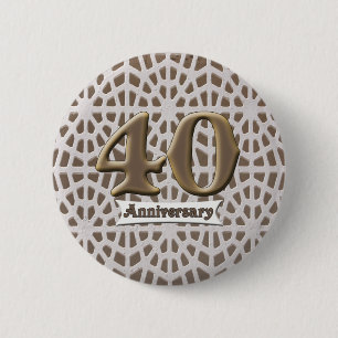 40. Hochzeitstag-Knopf Button