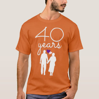 40. Hochzeitstag mit 40 Jahren Liebe T-Shirt