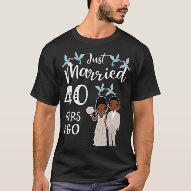 40. Hochzeitstag - nur 40 Jahre verheiratet T-Shirt (Vorderseite)
