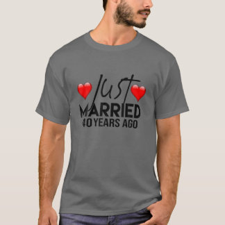 40. Hochzeitstag nur verheiratet 40 Jahre Husb T-Shirt