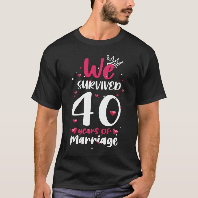 40. Hochzeitstag-Shirts, 40. Jahrestag T-Shirt (Vorderseite)