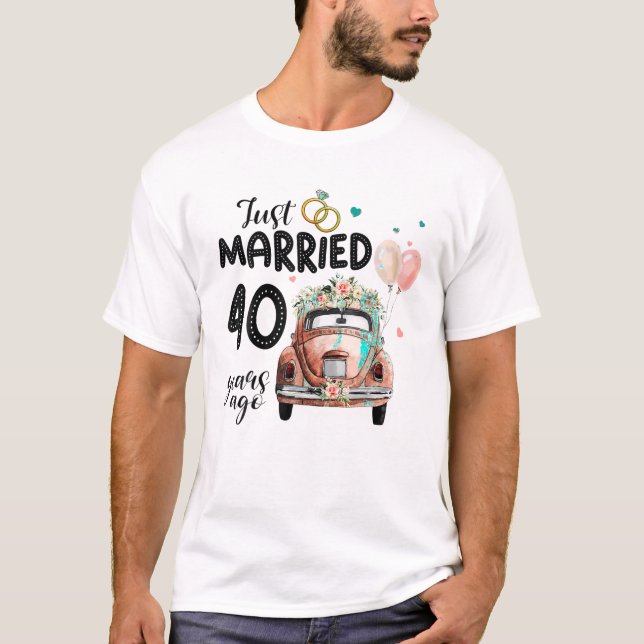40. Hochzeitstag T-Shirt (Vorderseite)