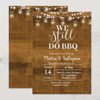 40. Hochzeitstag Wir machen noch GRILLEN Einladung