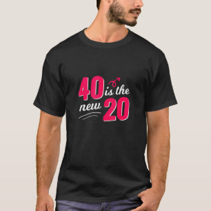 40 ist der neue 20 40. Geburtstag Geboren 1980 40  T-Shirt