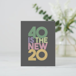 40 ist die neue Essential Card 20 - 40. Geburtstag Postkarte