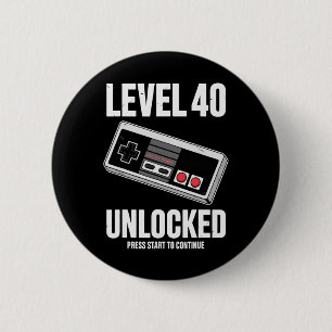 40 Jahre alt 40 Geburtstag Geschenk Stufe 40 unver Button