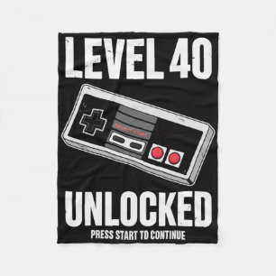 40 Jahre alt 40 Geburtstag Geschenk Stufe 40 unver Fleecedecke