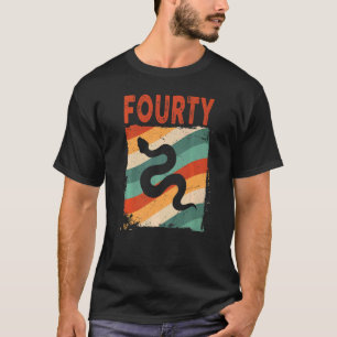 40 Jahre alt 40. Geburtstag Schlange Reptil Mann F T-Shirt