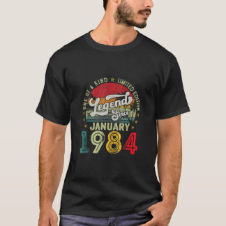 40 Jahre alt Geboren im Januar 1984 40. Geburtstag T-Shirt