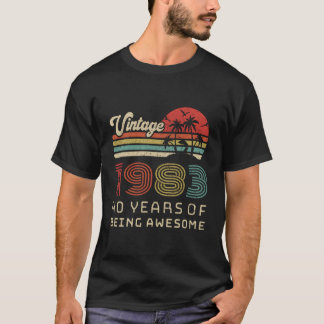 40 Jahre alt Geburtstag Vintag 1983 40. Geburtstag T-Shirt