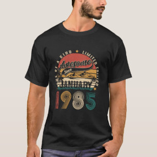 40 Jahre alt großartig Januar 1985 Vintage 40. Geb T-Shirt