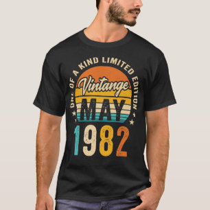 40 Jahre alt Mai Vintag 1982 Limited Edition 40. T-Shirt