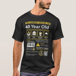 40 Jahre alt Paket enthält lustige 40. Geburtstag T-Shirt