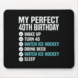 40 Jahre alt Perfect 40. Geburtstag Eishockey 40. Mousepad
