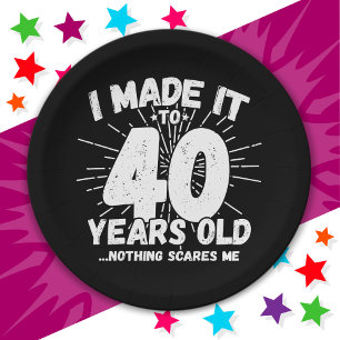 40 Jahre alt Sarcastic Meme Funny 40. Geburtstag Pappteller
