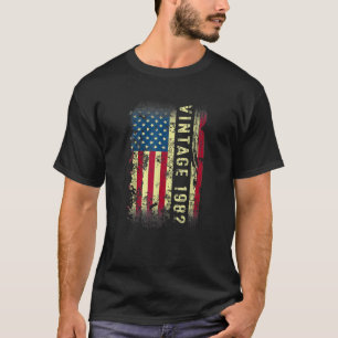 40 Jahre alt Vintag 1982 amerikanische Flagge 40.  T-Shirt