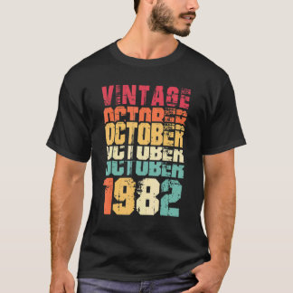 40 Jahre alt Vintage Oktober 1982 40. Geburtstag I T-Shirt