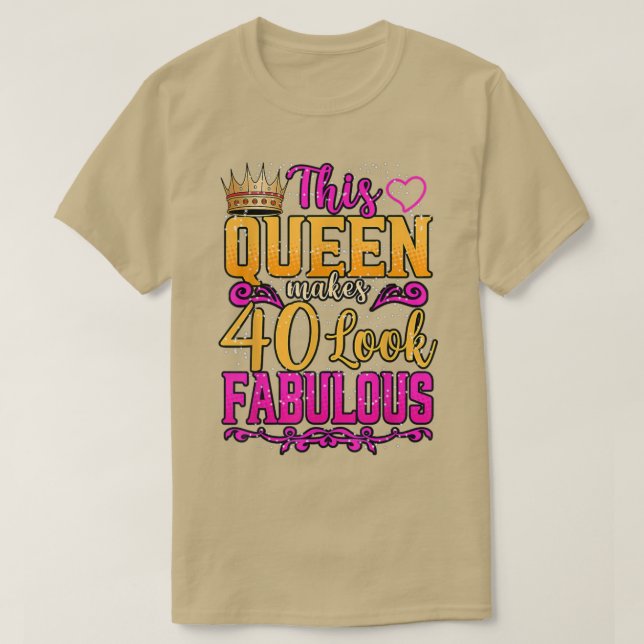 40 Jahre alte Geschenke 40 & Fabulous seit 1982 40 T-Shirt (Design vorne)
