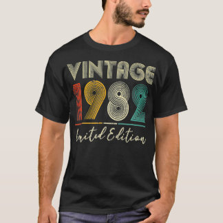 40 Jahre alte Geschenke Vintag 1982 Limited Editio T-Shirt
