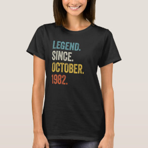 40 Jahre alte Legende seit Oktober 1982 40. Geburt T-Shirt