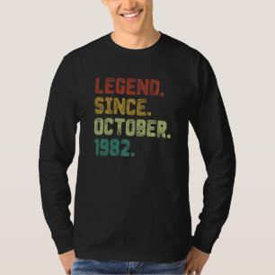 40 Jahre alte Legende seit Oktober 1982 40. Geburt T-Shirt