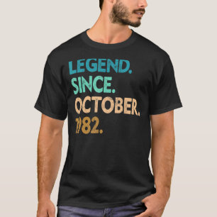 40 Jahre alte Legende seit Oktober 1982 40. Geburt T-Shirt