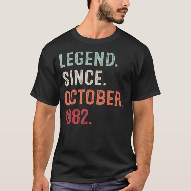 40 Jahre alte Legende seit Oktober 1982 40. T-Shirt (Vorderseite)