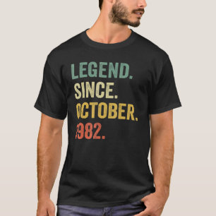40 Jahre alte Legende seit Oktober 1982 40. T-Shirt
