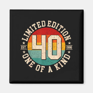 40 Jahre alte Vintage 1986 limitierte Auflage 40. Magnet
