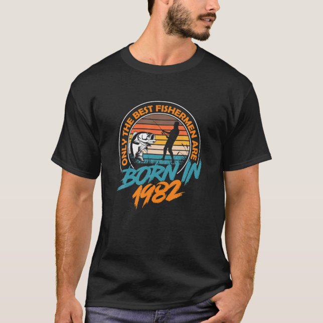 40 Jahre alter Fischer. Geboren 1982 40. Geburtsta T-Shirt (Vorderseite)