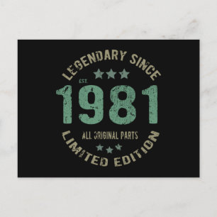 40 Jahre alter Tag Legende 40. Geburtstag Postkarte