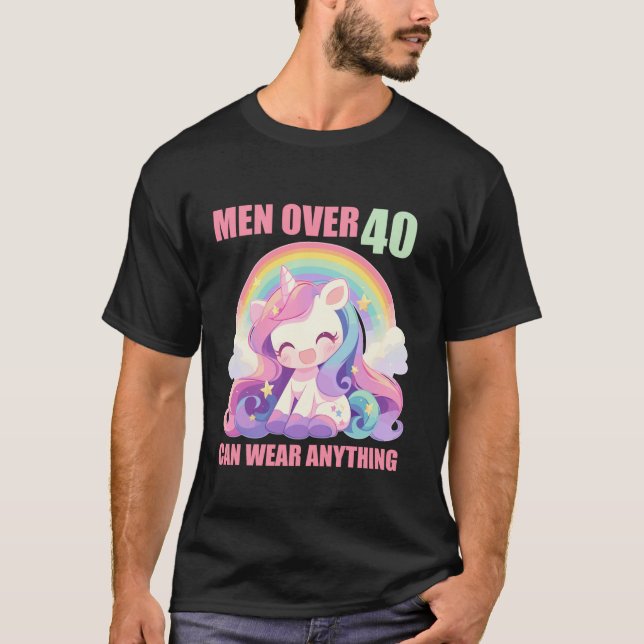 40 Jahre altes Einhorn für Männer Funny 40 Geburts T-Shirt (Vorderseite)