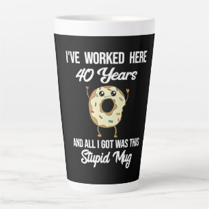 40 Jahre Arbeit Jahrestag Wertschätzung Geschenk Milchtasse