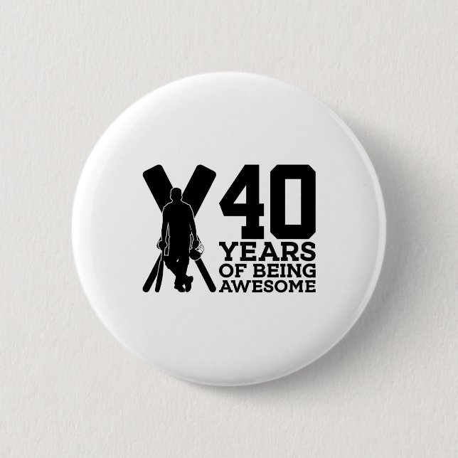 40 Jahre Awesome Cricket 40. Geburtstag  Button (Vorderseite)