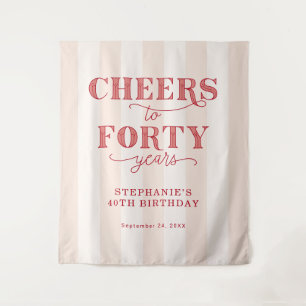 40 Jahre Cheers 40. Geburtstag Foto Hintergrund Wandteppich