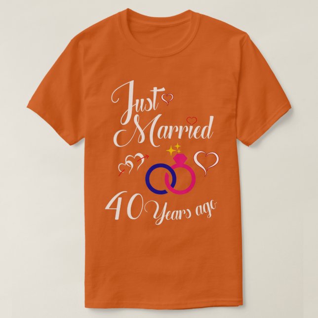 40 Jahre Hochzeit T-Shirt (Design vorne)