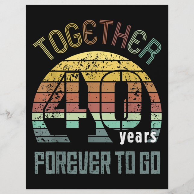 40 Jahre Hochzeitspenden für Paare Flyer (Vorne)