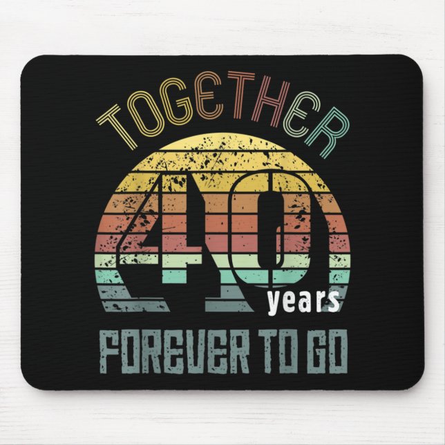 40 Jahre Hochzeitspenden für Paare Mousepad (Vorne)