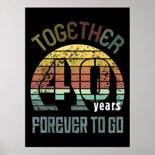 40 Jahre Hochzeitspenden für Paare Poster