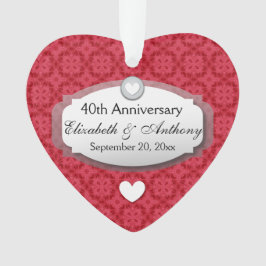 40 Jahre Hochzeitstag Ruby Red Z06 Ornament