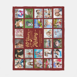 40 Jahre im Jahr der Fotocollage Fleecedecke