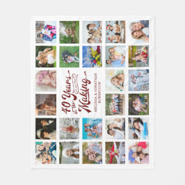 40 JAHRE IM MAKING 26 Foto Ruby Jubiläum Fleecedecke